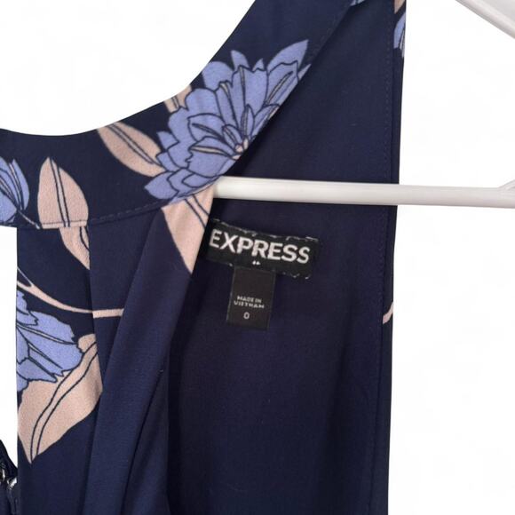 Express navy blue floral print - Picture 3 of 6